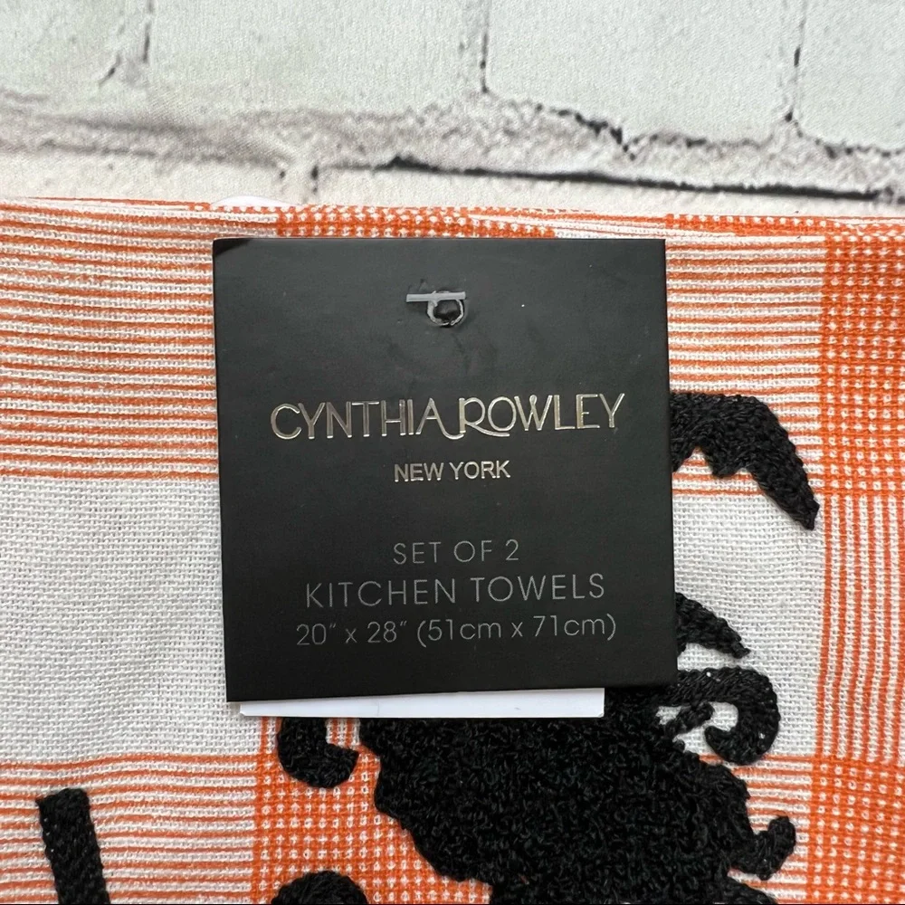 NWT Cynthia Rowley Super Sexy Witch Kitchen Towel Set Halloween Holiday